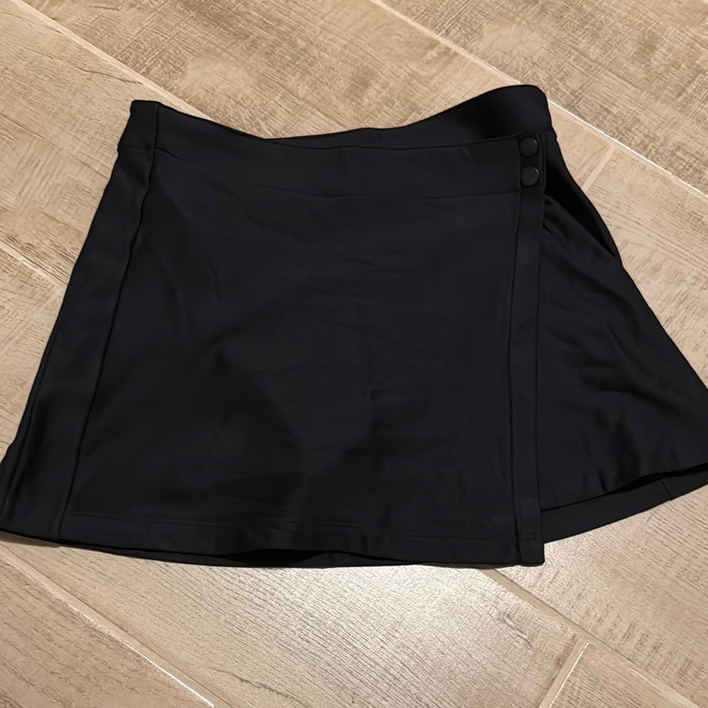 Black Skirt with Button Detail